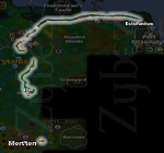 Zybez RuneScape Help's Screenshot of the Route from the Ectofuntus Using the Shortcut Under the Bar