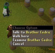 Zybez RuneScape Help's Screenshot of Talking to Brother Cedric